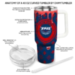 customized florida atlantic owls bullseye drips blue curved tumbler best selling.webp