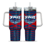customized florida atlantic owls chevron layers blue curved tumbler best selling.webp