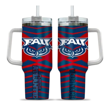 customized florida atlantic owls chevron layers blue curved tumbler best selling.webp