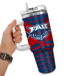 customized florida atlantic owls chevron layers blue curved tumbler best selling.webp