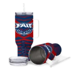customized florida atlantic owls chevron layers blue curved tumbler best selling.webp