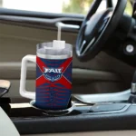 customized florida atlantic owls chevron layers blue curved tumbler best selling.webp