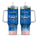 customized florida atlantic owls geometric prism blue curved tumbler best selling.webp