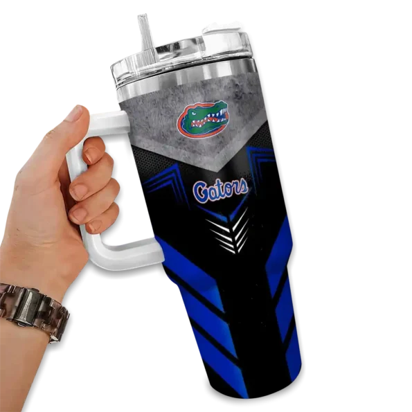 customized florida gators arrow armor blue black curved tumbler fashion forward.webp