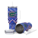 customized florida gators chevron angle blue curved tumbler best selling.webp