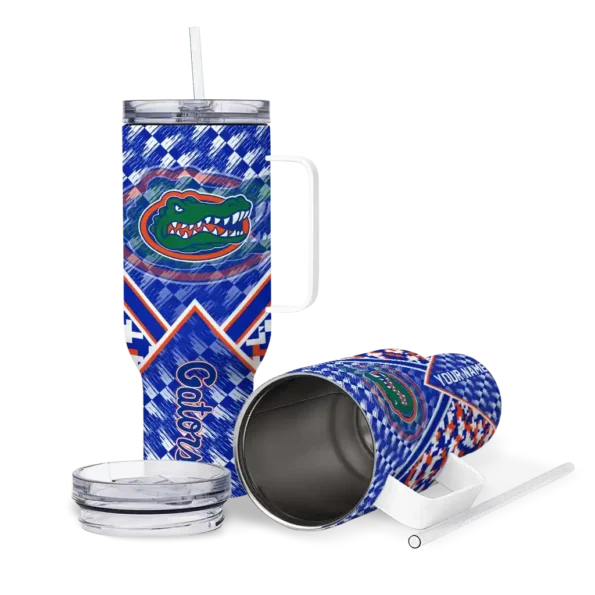 customized florida gators chevron angle blue curved tumbler high quality.webp