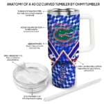customized florida gators chevron angle blue curved tumbler best selling.webp
