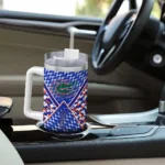 customized florida gators chevron angle blue curved tumbler best selling.webp