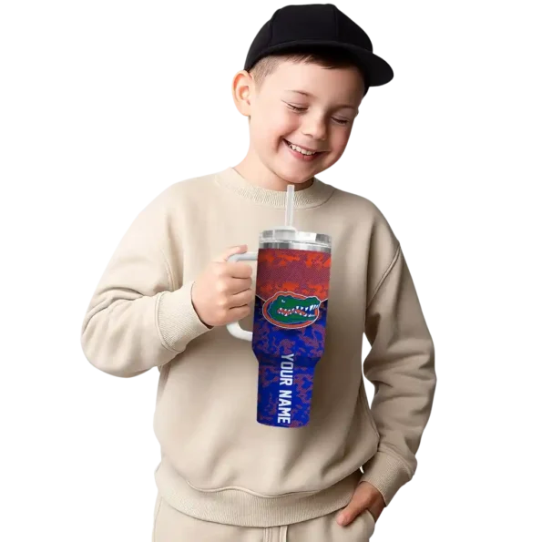customized florida gators chevron stripe blue curved tumbler latest model.webp