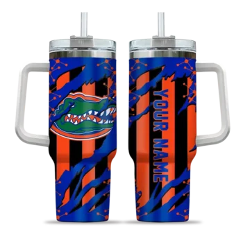 customized florida gators claw cut blue black curved tumbler best selling.webp