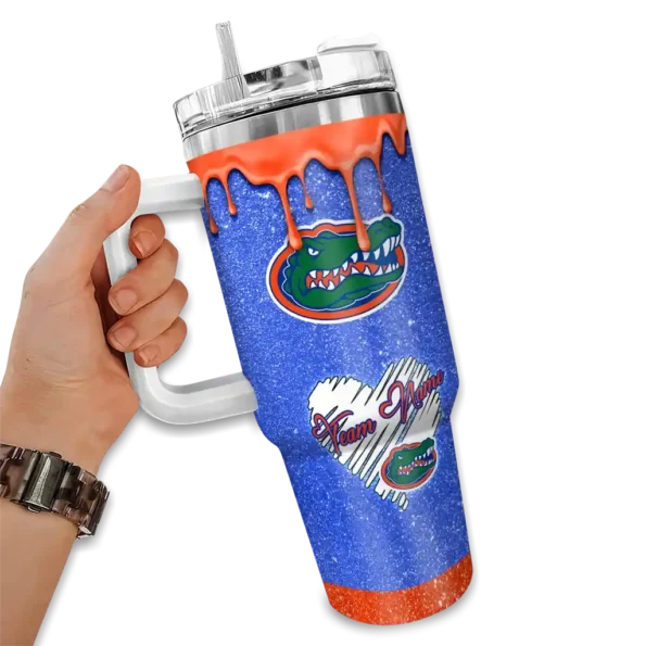 customized florida gators heart helmet motif blue curved tumbler fashion forward.webp