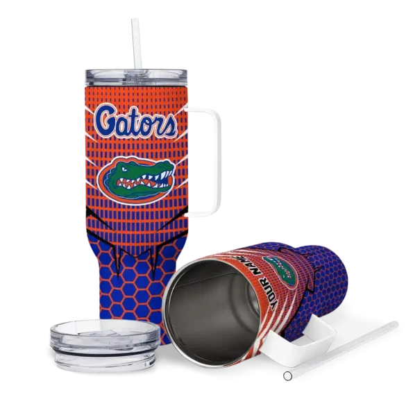 customized florida gators hex texture blue curved tumbler high quality.webp