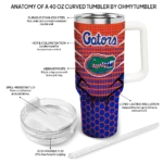customized florida gators hex texture blue curved tumbler best selling.webp
