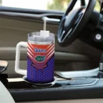 customized florida gators hex texture blue curved tumbler best selling.webp