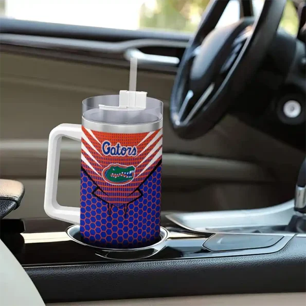 customized florida gators hex texture blue curved tumbler trendy.webp