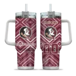 customized florida state seminoles bold diamonds garnet curved tumbler best selling.webp