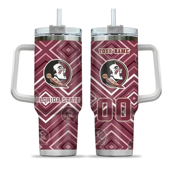 customized florida state seminoles bold diamonds garnet curved tumbler best selling.webp
