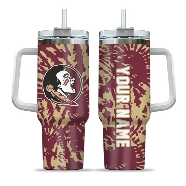 customized florida state seminoles burst swirl garnet curved tumbler best selling.webp