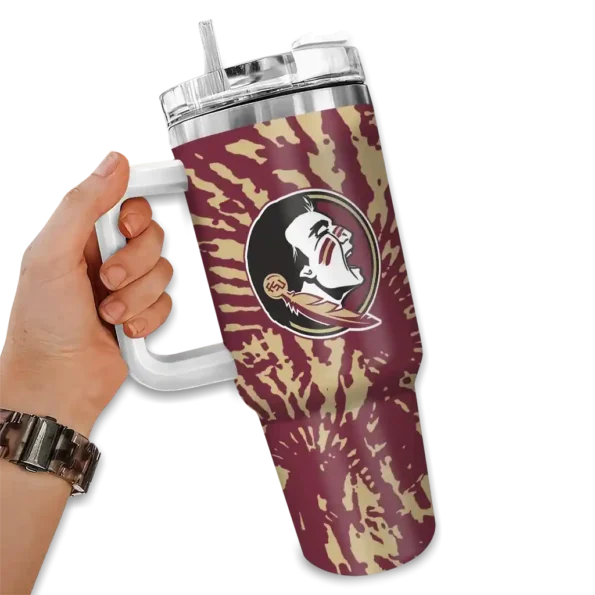 customized florida state seminoles burst swirl garnet curved tumbler fashion forward.webp
