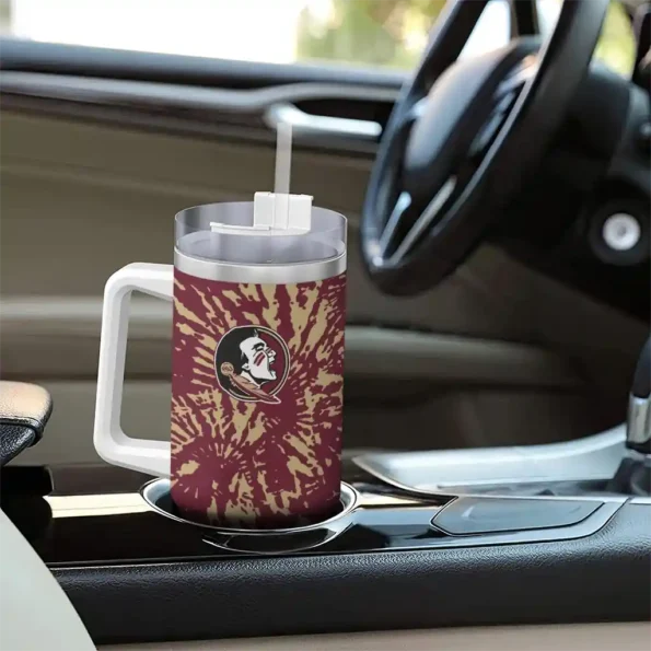 customized florida state seminoles burst swirl garnet curved tumbler trendy.webp