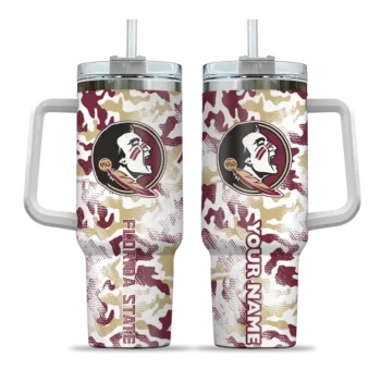customized florida state seminoles camo mashup garnet white curved tumbler best selling.webp