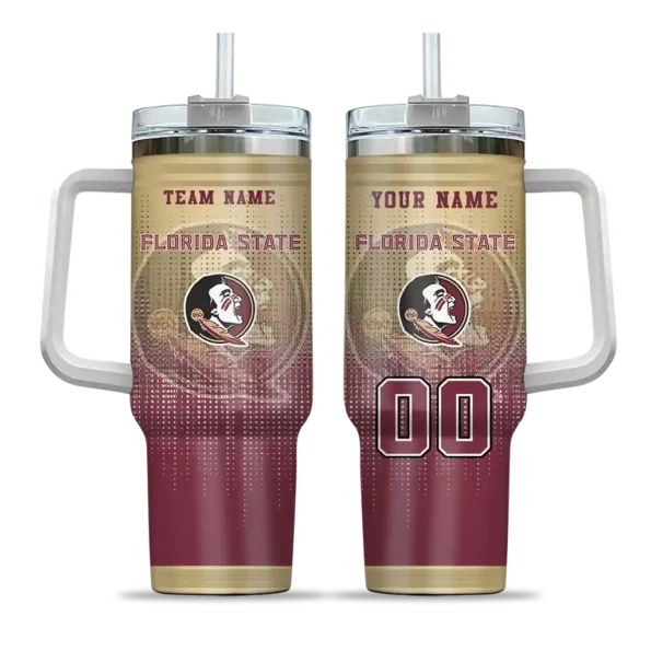 customized florida state seminoles gradient dots garnet curved tumbler best selling.webp