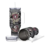 customized florida state seminoles superman shield garnet gray curved tumbler best selling.webp