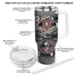 customized florida state seminoles superman shield garnet gray curved tumbler best selling.webp