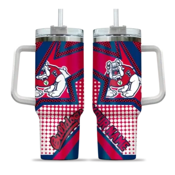 customized fresno state bulldogs arrow burst red curved tumbler best selling.webp