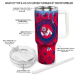 customized fresno state bulldogs bullseye drips red curved tumbler best selling.webp