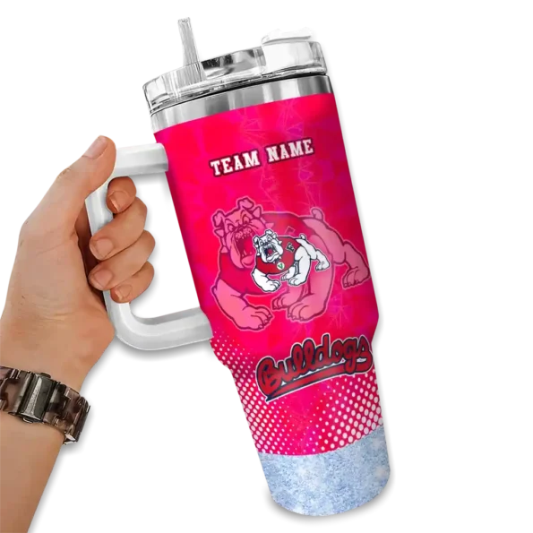 customized fresno state bulldogs geometric prism red curved tumbler fashion forward.webp