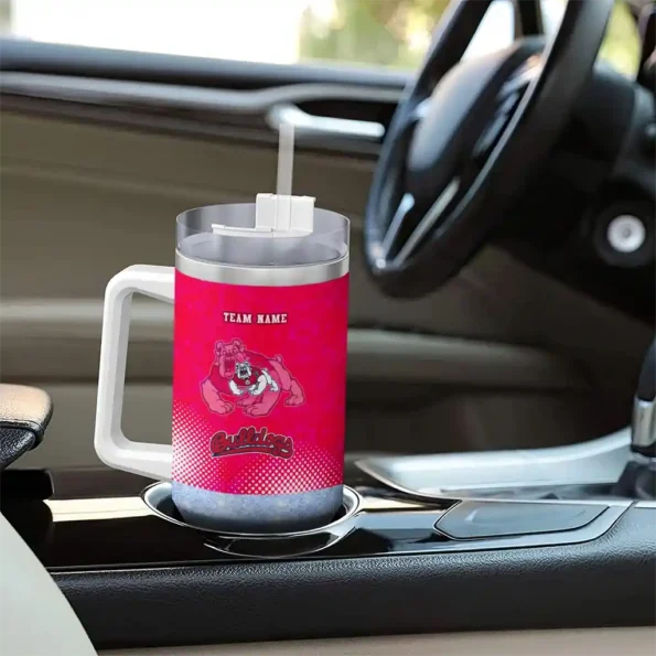 customized fresno state bulldogs geometric prism red curved tumbler trendy.webp