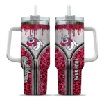 customized fresno state bulldogs leopard zipper red curved tumbler best selling.webp