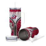 customized fresno state bulldogs leopard zipper red curved tumbler best selling.webp