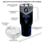 customized georgetown hoyas arrow armor blue black curved tumbler best selling.webp