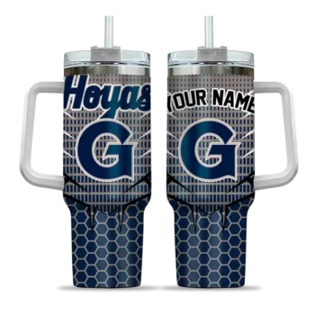 customized georgetown hoyas hex texture blue curved tumbler best selling.webp