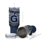 customized georgetown hoyas hex texture blue curved tumbler best selling.webp
