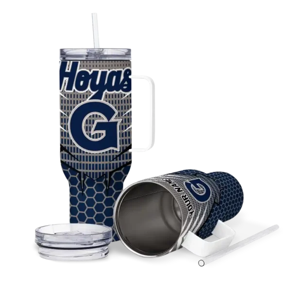 customized georgetown hoyas hex texture blue curved tumbler high quality.webp