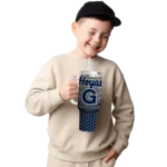 customized georgetown hoyas hex texture blue curved tumbler best selling.webp