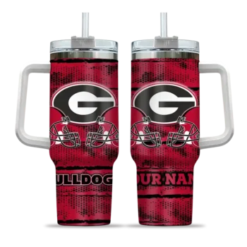 customized georgia bulldogs honey streaks red curved tumbler best selling.webp