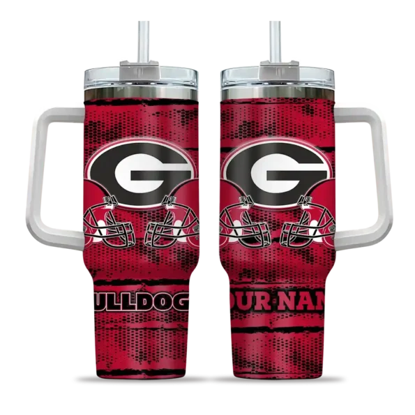 customized georgia bulldogs honey streaks red curved tumbler best selling.webp
