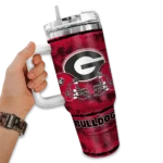 customized georgia bulldogs honey streaks red curved tumbler best selling.webp