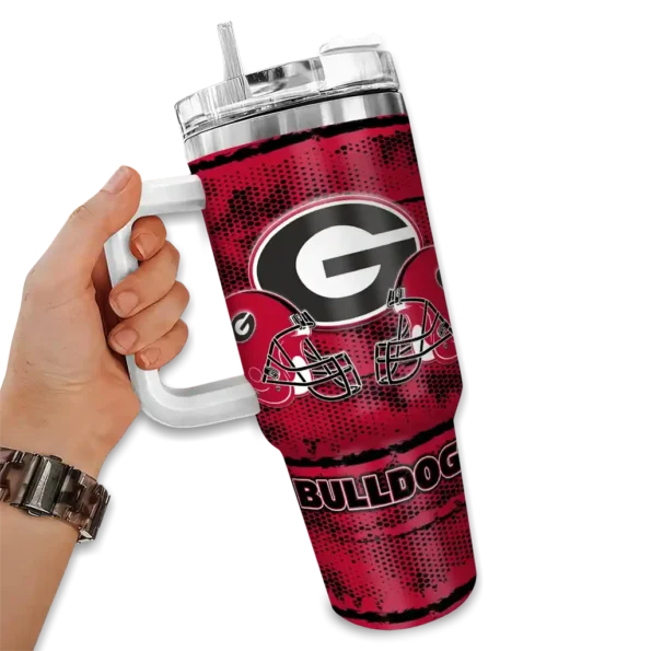customized georgia bulldogs honey streaks red curved tumbler fashion forward.webp