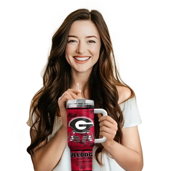 customized georgia bulldogs honey streaks red curved tumbler premium grade.webp