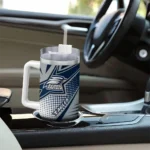 customized georgia southern eagles arrow burst blue curved tumbler best selling.webp