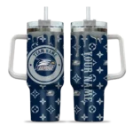 customized georgia southern eagles bullseye drips blue curved tumbler best selling.webp