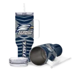 customized georgia southern eagles chevron layers blue curved tumbler best selling.webp