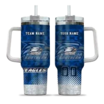 customized georgia southern eagles geometric prism blue curved tumbler best selling.webp
