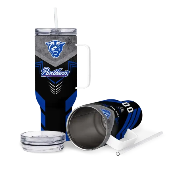 customized georgia state panthers arrow armor blue black curved tumbler high quality.webp