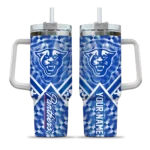 customized georgia state panthers chevron angle blue curved tumbler best selling.webp